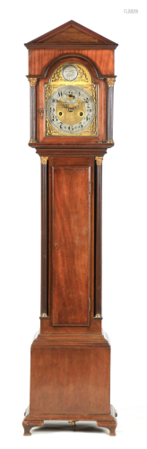 AN EARLY 20TH CENTURY MAHOGANY WEIGHT DRIVEN EIGH…