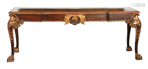 AN IMPRESSIVE 19TH CENTURY MAHOGANY AND PARCEL GILT