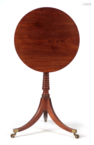 A LATE 18TH CENTURY FIGURED MAHOGANY TILT TOP