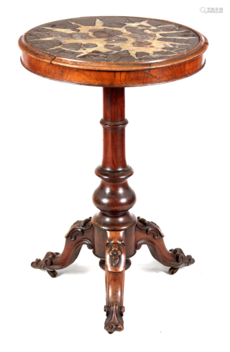 A MID 19TH CENTURY SMALL ROSEWOOD CENTRE TABLE with