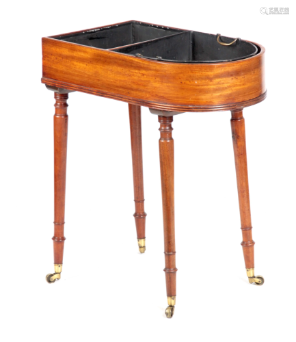 A GEORGE III MAHOGANY PORTABLE BUTLERS STAND in the