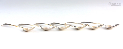 A SET OF SIX GEORGE III CRESTED TEASPOONS by Peter &