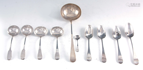 A COLLECTION OF FOUR GEORGIAN SILVER TABLESPOONS A…