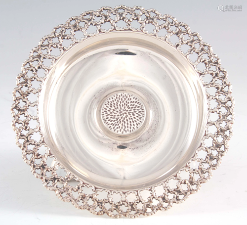 A LATE 20TH CENTURY CIRCULAR PIN DISH with cast web