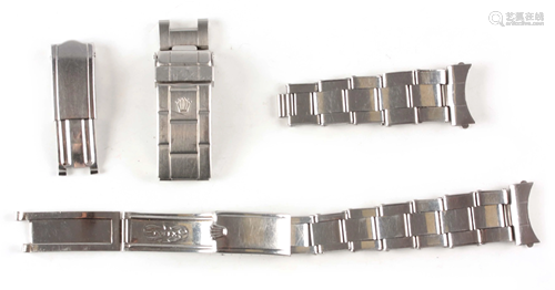 A VINTAGE STEEL ROLEX OYSTER BRACELET with expanding