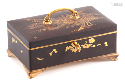 A FINE LATE 19TH CENTURY JAPANESE KOMAI MEIJI IRON BOX