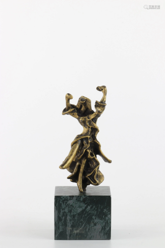 Salvador Dali Carmen. Bronze with nuanced golden