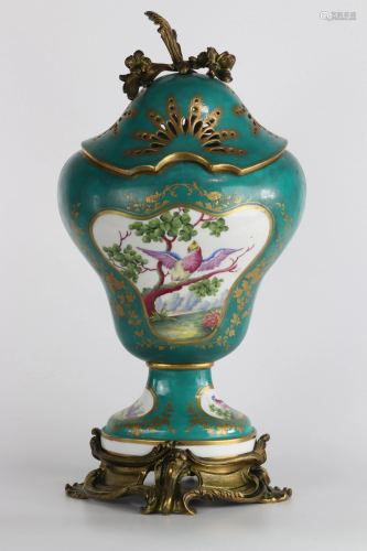 Potpourri vase covered in Sevres Hebert porcelain