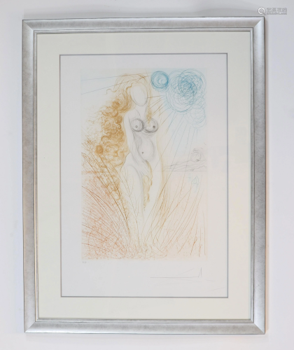 Salvador Dali 1971 The Birth of Venus, etching, signed