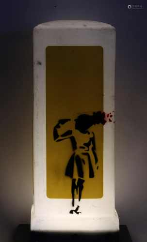 Banksy Alice Flies Away 2003 Spray and stencil on a