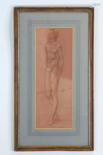 Edward John POYNTER (1836-1919) pencil nude study