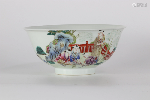 Chinese porcelain bowl with children's decoration