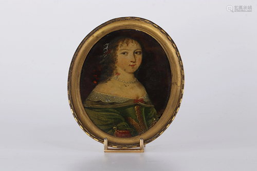 17th century miniature portrait of Madame de Sevigne on