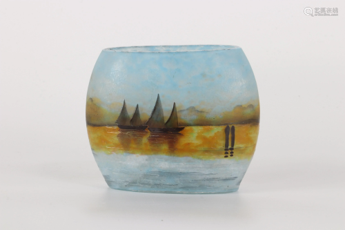 DAUM Nancy vase The Venetian lagoon glass with