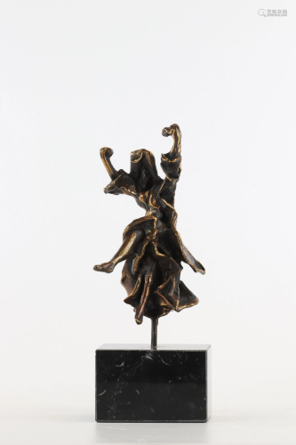 SALVADOR DALI (1904-1989) CARMEN Bronze with gilded