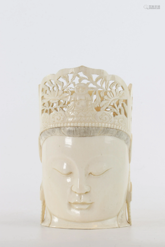 Head of Guanyin carved china circa 1900