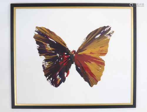 Damien Hirst - Papillon, spin painting, 2009, Acrylic