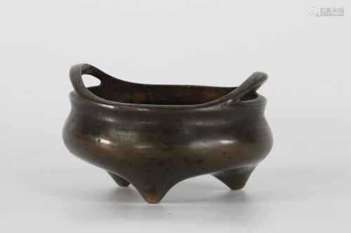 Chinese bronze perfume burner Qing period