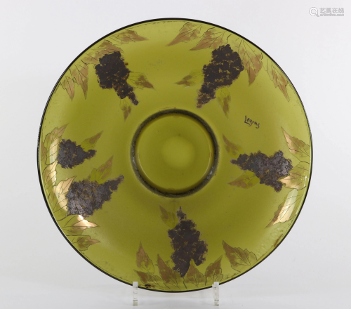 FranÃ§ois-Theodore LEGRAS (1839-1916), Large glass bowl