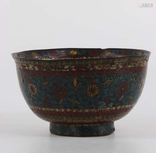 Cloisonne bowl china Ming period accident