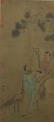 A Han huang's figure painting(without frame)