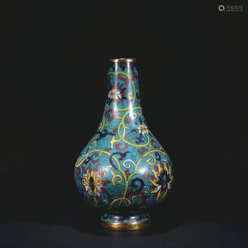 A Cloisonne enamel 'flowers' vase