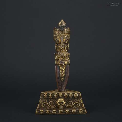 A gilt bronze Jin Gangchu