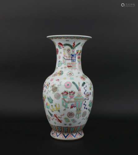 A famille-rose 'floral' vase