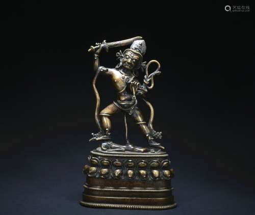 A bronze statue of Akshobhyavajra