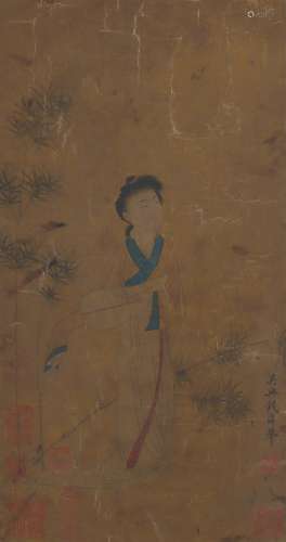 A Qian xuan's figure painting(without frame)