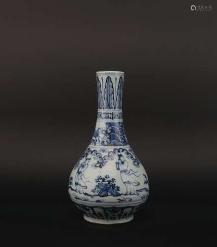 A blue and white 'figure' vase