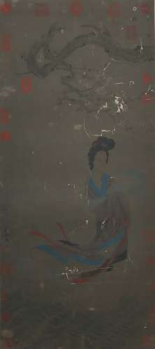 A Liu songnian's figure painting(without frame)