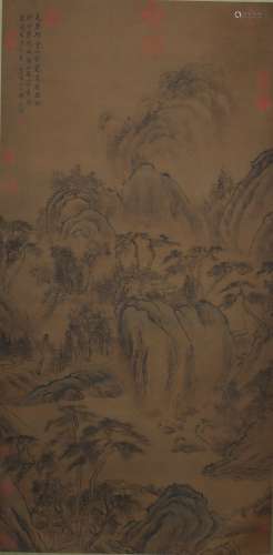 A Xiang yuanbian's landscape painting(without frame)