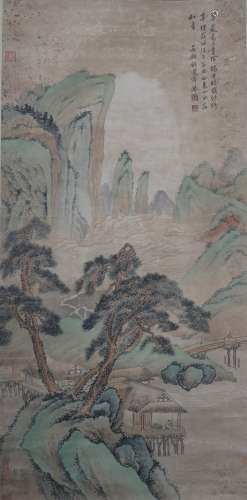 A Qian xuan's landscape painting