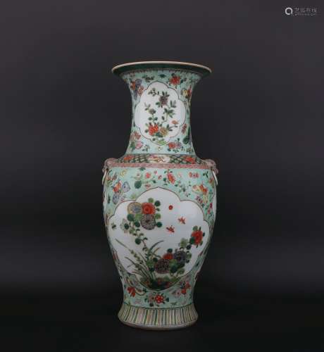 A famille-rose 'floral' vase