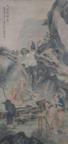 A Zhou chen's figure painting