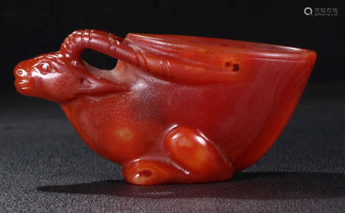 AGATE GOAT SHAPE CUP