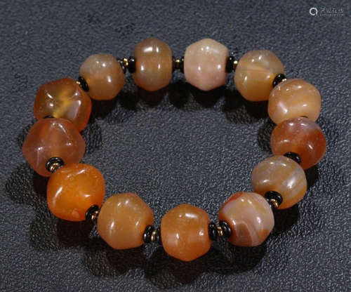 TIBETAN AGATE BEADS STRING BRACELET