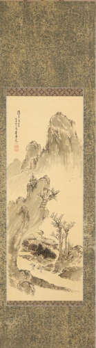 LANDSCAPE PATTERN PAINTING HANGING SCROLL