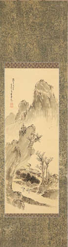 LANDSCAPE PATTERN PAINTING HANGING SCROLL