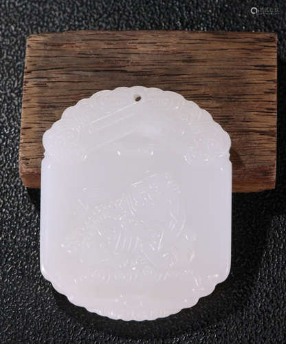 XINJIANG HETIAN JADE LION PATTERN TABLET