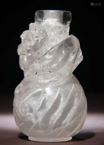 CRYSTAL DRAGON PATTERN SNUFF BOTTLE