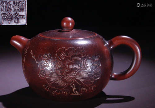 FLOWER PATTERN ZISHA POT