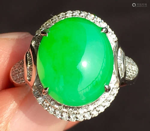 ICY GREEN JADEITE RING