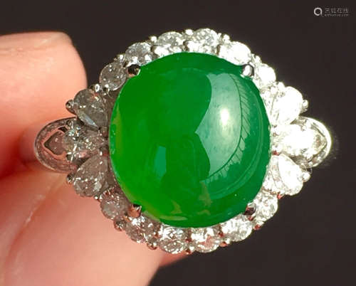 ICY GREEN JADEITE RING