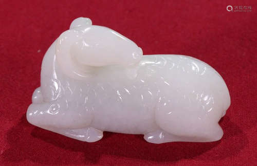 HETIAN JADE GOAT SHAPE PENDANT