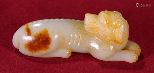 XINJIANG HETIAN JADE DOG SHAPE PENDANT