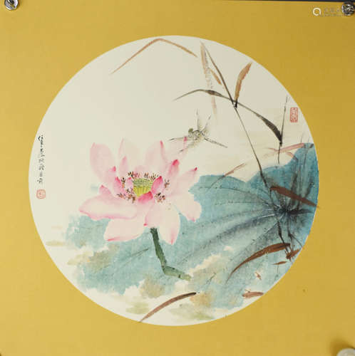 A CHINESE BIRD-AND-FLOWER PAINTING, RENZHONG MARK