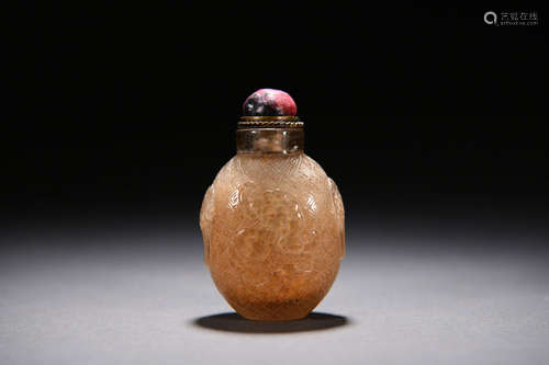 A CRYSTAL SNUFF BOTTLE