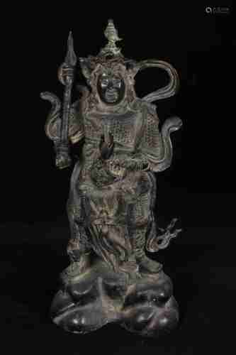 A CHINESE BRONZE BUDDHA STATUE IN THE 16TH CENTURY